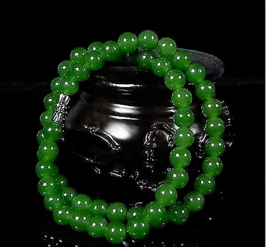 Beading - Genuine Natural Green Beads Necklace Chinese