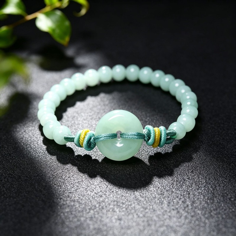 Beading - Natural Real Emerald Blue Water Peace