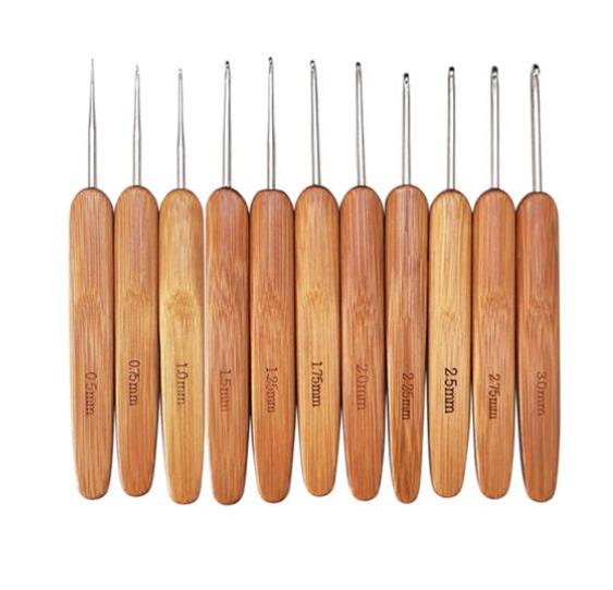 Bamboo Wooden Handle Crochet H - огляд і ціна Wooden Crochet Hooks Ergonomic Handle