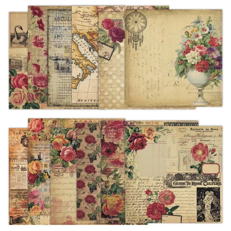 Scrapbook Pad Assorted Pattern - огляд і ціна Vintage Junk Journal Scrapbooking Paper