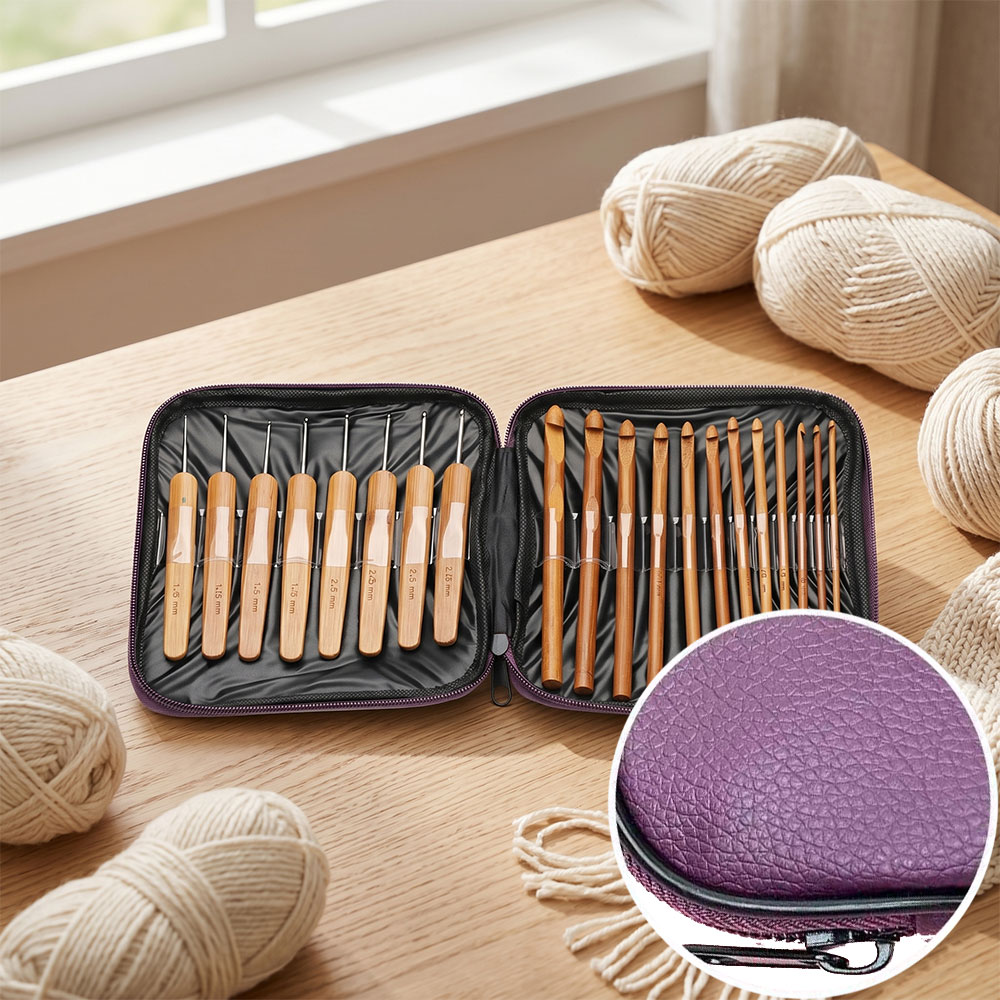 74pcs Bamboo Crochet Hooks Set - огляд і ціна Sewing