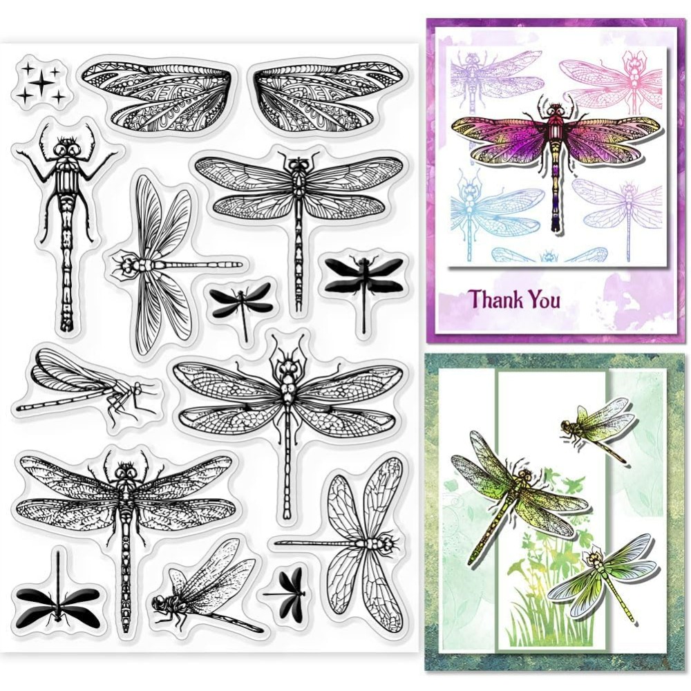 Dragonfly Clear Stamps for DIY - огляд і ціна Clear Silicone Stamps For Card Making