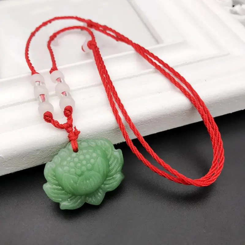Natural Green Jade Lotus Penda - огляд і ціна Beading