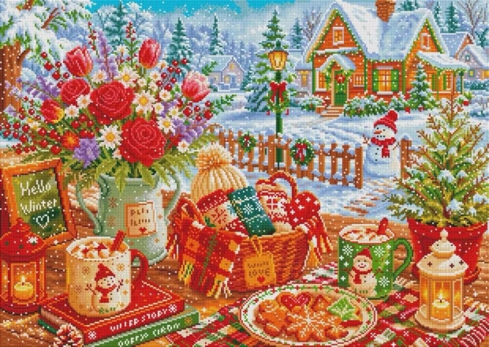 9CT 14ct Winter Printed Kits C - огляд і ціна Cotton Embroidery Thread Skeins